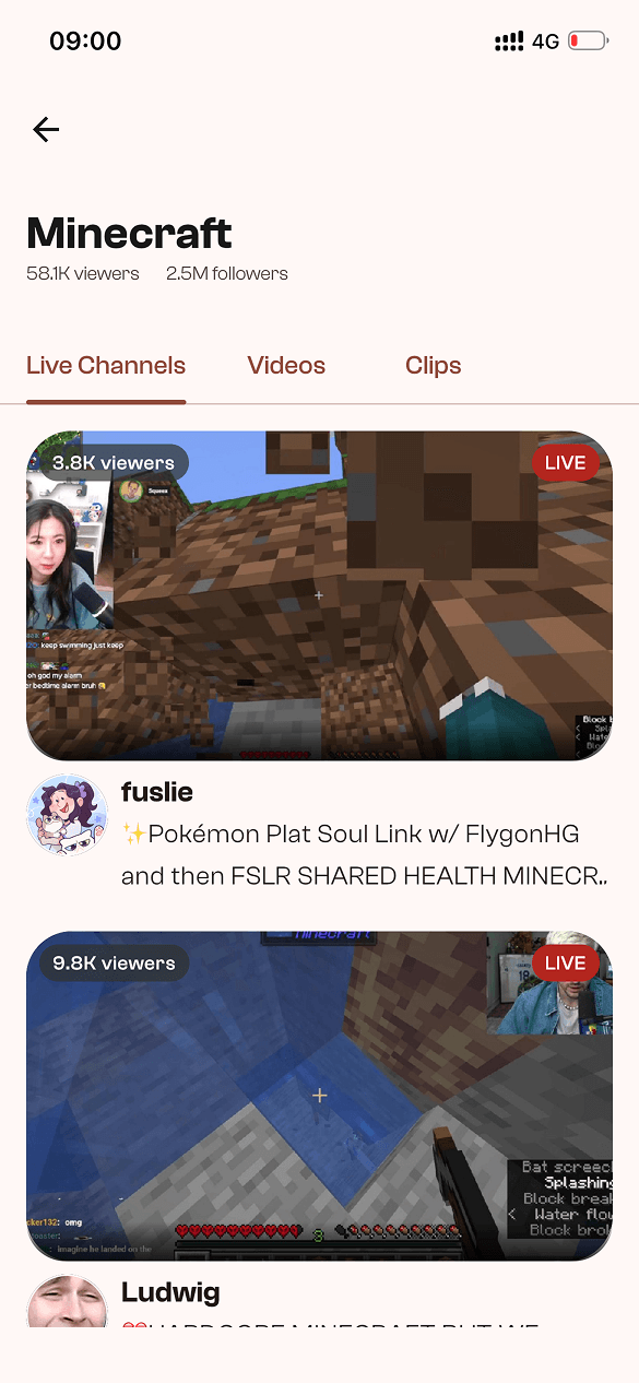 TwiX mobile stream notifications