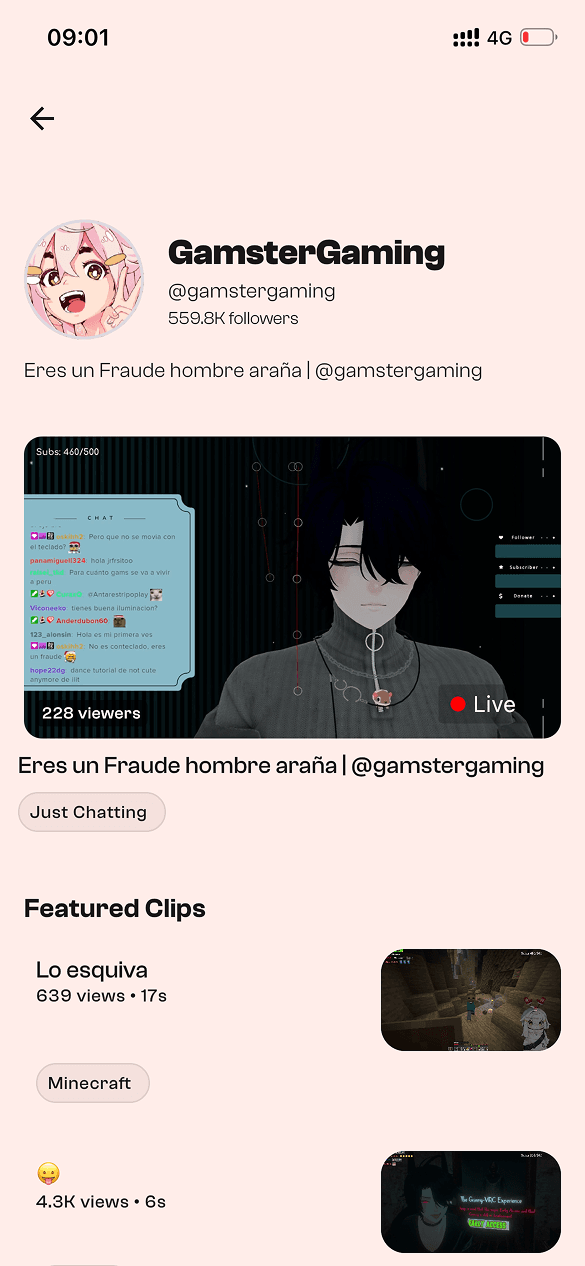 TwiX streamer profile and video library